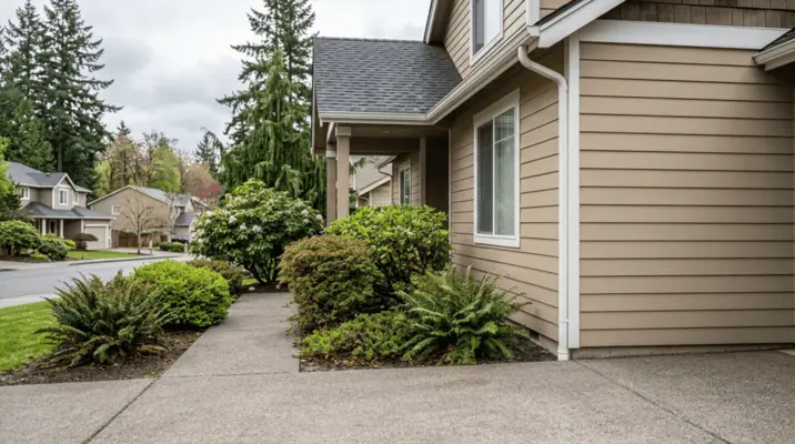 Pressure washing house siding before painting in Gresham Oregon
